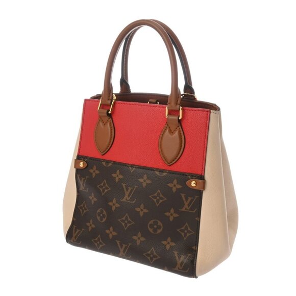 LOUIS VUITTON Monogram Fold Tote PM 2WAY Cerise/Crème/Noir - Picture 2 of 10